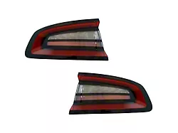 Outer Tail Lights; Black Housing; Red Clear Lens (15-19 Charger)