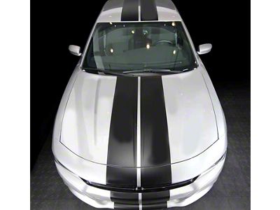 Over-The-Top Rally Double Stripes; Gloss Red (15-18 Charger)