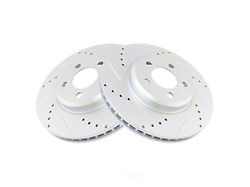 Performance Drilled and Slotted Rotors; Front Pair (06-20 Charger w/ 12.60-Inch Front Rotors; 21-22 RWD Charger SXT w/o Performance Brakes)