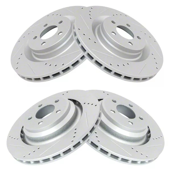 Charger Performance Drilled and Slotted Rotors; Front and Rear (0614