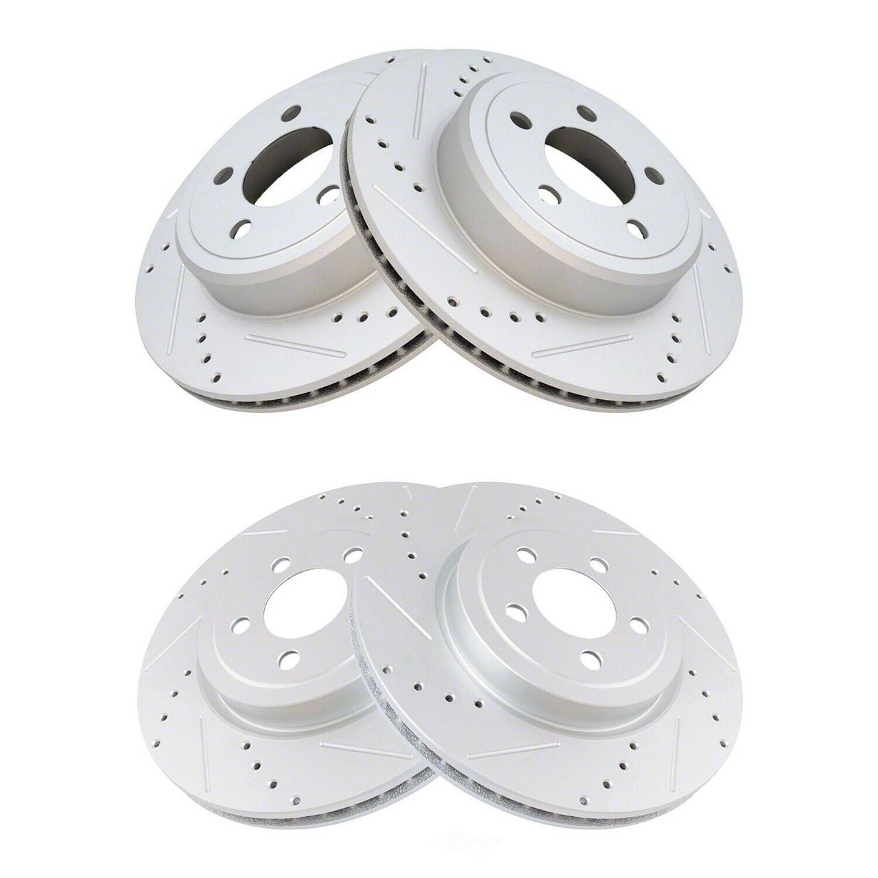 Charger Performance Drilled and Slotted Rotors; Front and Rear (0619