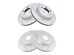 Performance Drilled and Slotted Rotors; Front and Rear (06-19 Charger w/ Vented Rear Rotors)