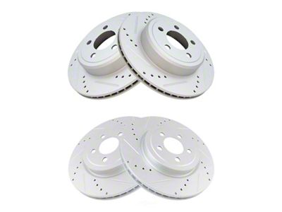 Performance Drilled and Slotted Rotors; Front and Rear (06-19 Charger w/ Vented Rear Rotors)
