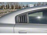 Performance Track Style Quarter Window Louvers; Matte Black (15-23 Charger)