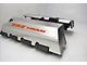 Polished Fuel Rail Covers with 392 HEMI Lettering; HEMI Orange Solid (15-23 6.4L HEMI Charger w/o Shaker Hood)