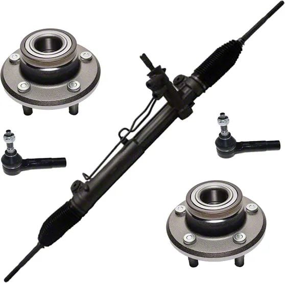 Charger Power Steering Rack and Pinion with Wheel Hub Assemblies and Outer Tie Rods (0610 RWD