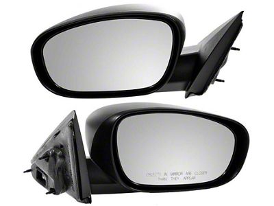 Powered Heated Non-Folding Mirrors; Textured Black (06-10 Charger)