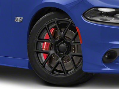 PR163 Satin Black Wheel; 20x9; 20mm Offset (11-23 RWD Charger, Excluding SRT Hellcat)