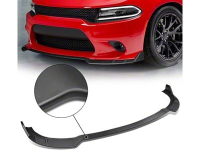 RA-Style Chin Spoiler; Matte Black (15-23 Charger, Excluding Widebody)