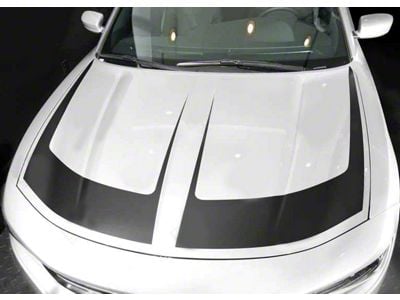 Rally Double Stripes with Hood Accents; Gloss Black (15-18 Charger)