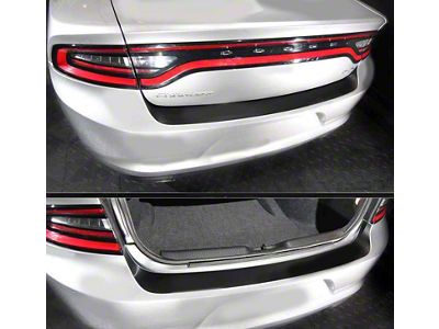 Rear Bumper Top Blackout Decal Stripe; Gloss Black (15-18 Charger)