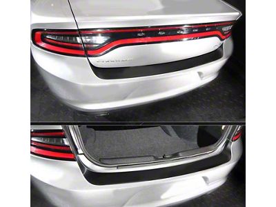 Rear Bumper Top Blackout Decal Stripe; Matte Black (11-14 Charger)