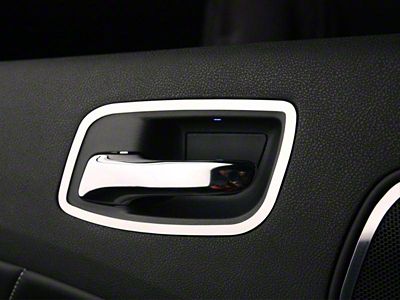 Rear Door Handle Trim; Polished (11-14 Charger)
