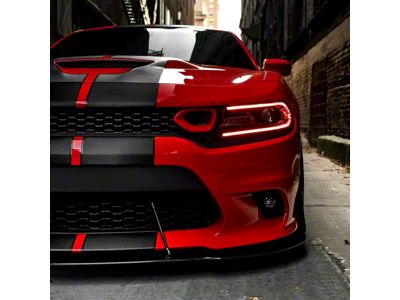 Rear Extensions; Matte Black (15-23 Charger SRT)