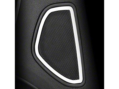 Rear Speaker Trim Rings; Brushed (11-13 Charger)