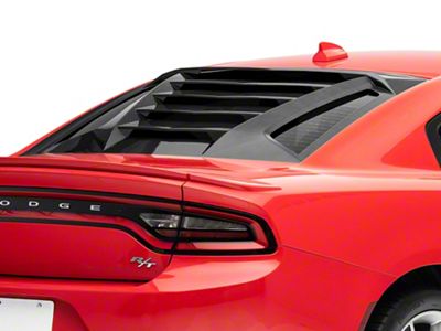 Rear Window Louvers; Carbon Fiber Print (11-23 Charger)