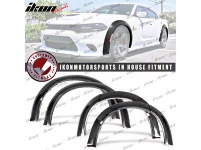 Redeye Style Widebody Fender Flares; Unpainted (15-23 Charger, Excluding Pursuit, SXT & Widebody)