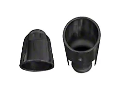 Replacement Exhaust Tips; Black (15-23 Charger)