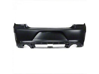 Replacement Rear Bumper; Unpainted (15-23 Charger)
