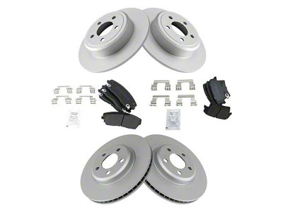 Semi-Metallic Brake Rotor and Pad Kit; Front and Rear (09-18 Charger w/ 12.60-Inch Rotors)