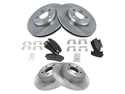Semi-Metallic Brake Rotor and Pad Kit; Front and Rear (09-18 Charger w/ 12.60-Inch Rotors)