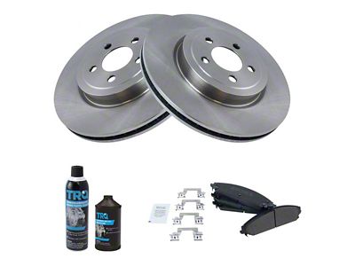 Semi-Metallic Brake Rotor, Pad, Brake Fluid and Cleaner Kit; Front (06-19 Charger w/ 13.60-Inch Front Rotors & Vented Rear Rotors)
