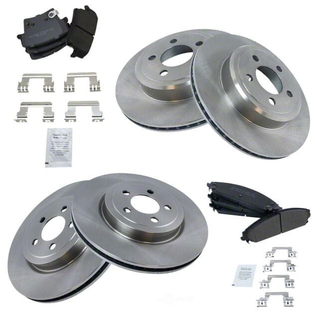 Charger SemiMetallic Brake Rotor and Pad Kit; Front and Rear (0623