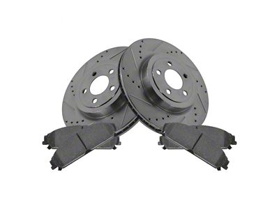 Semi-Metallic Performance Brake Rotor and Pad Kit; Front (06-19 Charger w/ 13.60-Inch Front Rotors & Vented Rear Rotors)