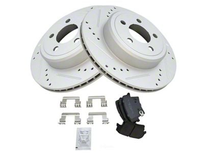 Semi-Metallic Performance Brake Rotor and Pad Kit; Rear (06-19 Charger w/ Vented Rear Rotors)