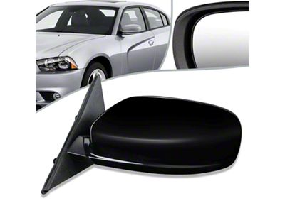 Side View Mirror; Driver Side; Black (11-14 Charger)