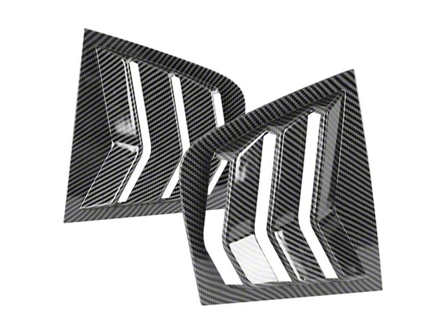 Side Window Louvers; Carbon Fiber Finish (11-23 Charger)