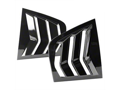 Side Window Louvers; Gloss Black (11-23 Charger)