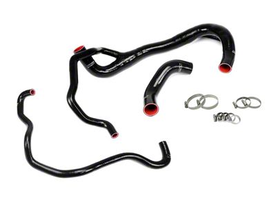 Silicone Radiator Coolant Hose Kit; Black (15-23 6.4L HEMI Charger)
