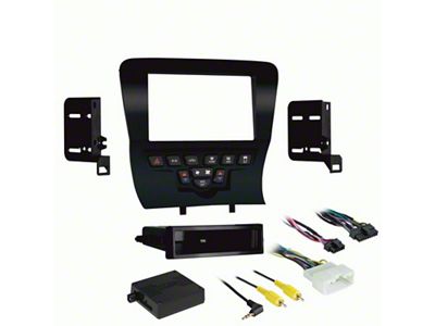 Single/Double-DIN Stereo Installation Kit; Matte Black (11-14 Charger)