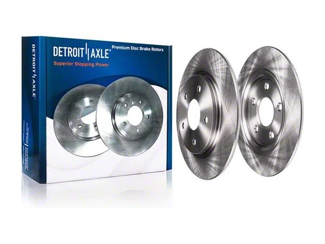 Solid Rotors; Rear Pair (06-23 RWD V6 Charger w/ Single Piston Front Calipers)