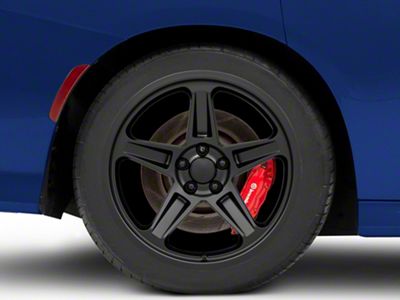 SRT Demon Style Satin Black Wheel; Rear Only; 20x10.5; 22mm Offset (11-23 RWD Charger, Excluding Widebody)