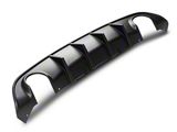 SRT Style Rear Bumper Dual Exhaust Diffuser; Unpainted (15-23 Charger Daytona, Scat Pack, SRT 392, SRT Hellcat, Excluding Widebody; 19-23 Charger GT, R/T, Excluding Widebody)