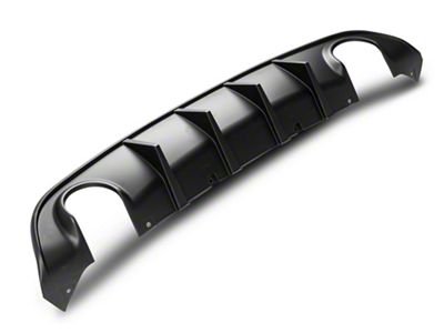 SRT Style Rear Bumper Dual Exhaust Diffuser; Unpainted (15-23 Charger Daytona, Scat Pack, SRT 392, SRT Hellcat, Excluding Widebody; 19-23 Charger GT, R/T, Excluding Widebody)
