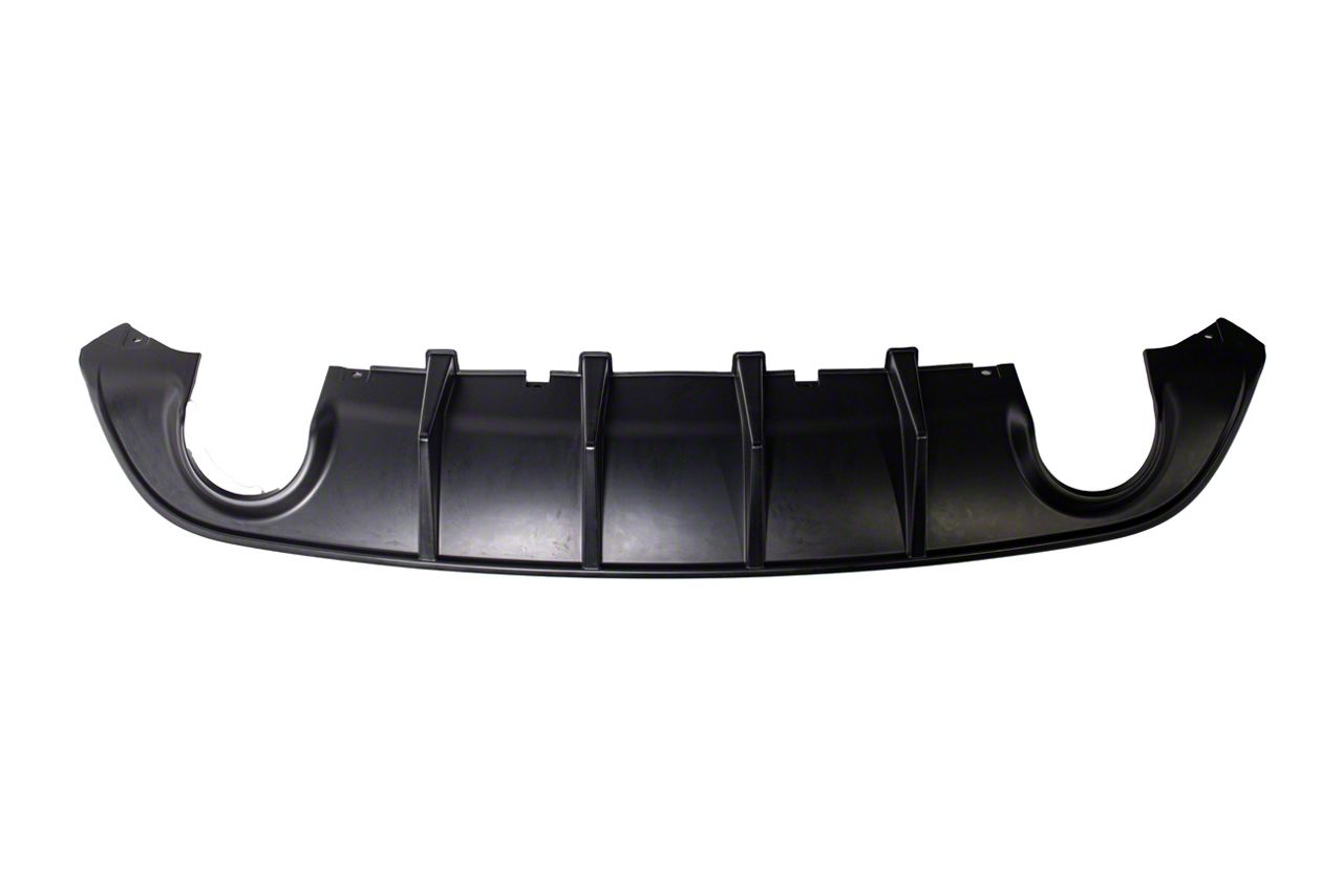 SRT Style Rear Bumper Dual Exhaust Diffuser; Unpainted (15-16 Charger Scat Pack, SRT; 17-23 Charger, Excluding R/T, SXT & Widebody)