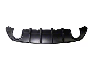 SRT Style Rear Bumper Dual Exhaust Diffuser; Unpainted (15-16 Charger Scat Pack, SRT; 17-23 Charger, Excluding R/T, SXT & Widebody)