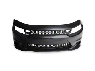 Charger SRT Hellcat Style Front Bumper with Fog Light Cover Assembly; Unpainted (15-23 Charger) - Free Shipping Charger SRT Hellcat Style Front Bumper with Fog Light Cover Assembly; Unpainted (15-23 Charger) - Free Shipping