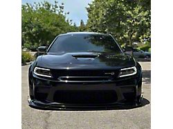 SRT Performance Track Style Front Slippler; Glossy Black (20-23 Charger SRT Hellcat Widebody)