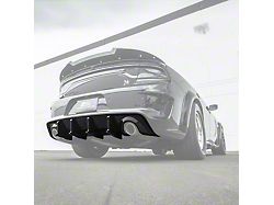 SRT Performance Track Style Rear Diffuser; Glossy Black (20-23 Charger Widebody)