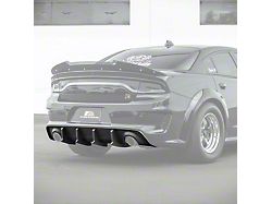 SRT Performance Track Style Rear Diffuser; Matte Black (20-23 Charger Widebody)