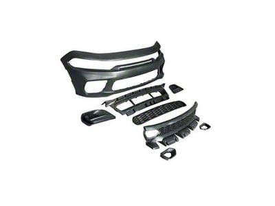 SRT Style Front Bumper; Unpainted (21-23 Charger)