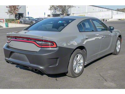 SRT Style Rear Bumper; Primed Black (15-23 Charger, Excluding Widebody)