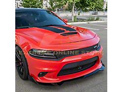 SRT Track Package Style Front Chin Splitter; Glossy Black (15-23 Charger, Excluding Widebody)