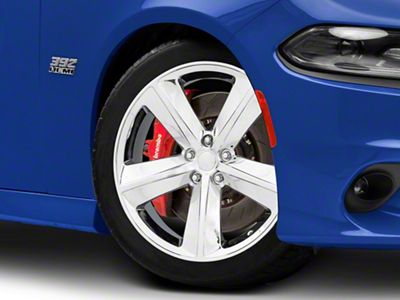 SRT8 Style Chrome Wheel; 20x9; 20mm Offset (11-23 RWD Charger, Excluding Widebody)