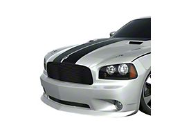 Stainless Steel Billet Upper and Lower Grilles; Black (06-10 Charger, Excluding SRT8)