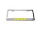 Stainless Steel HEMI License Plate Frame; Yellow Solid (Universal; Some Adaptation May Be Required)